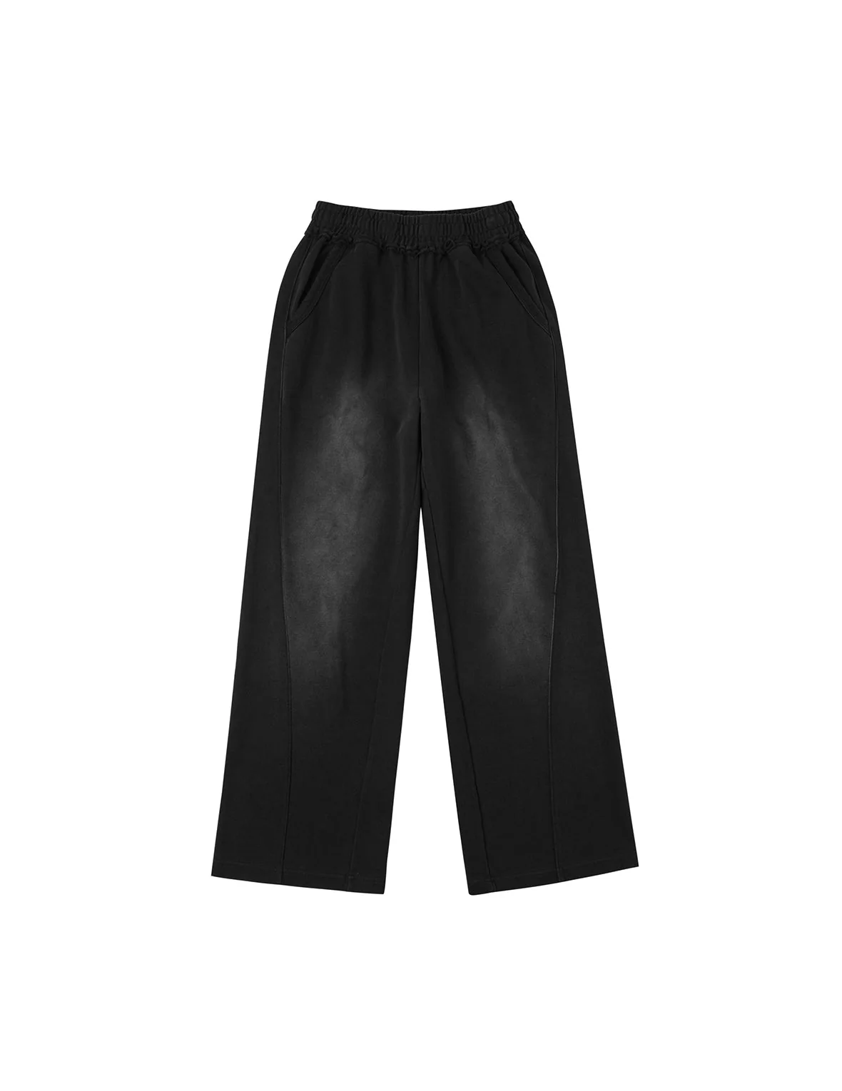 Fuzzy Cat Embroidery Fashion Fit Sweatpants - Image 2