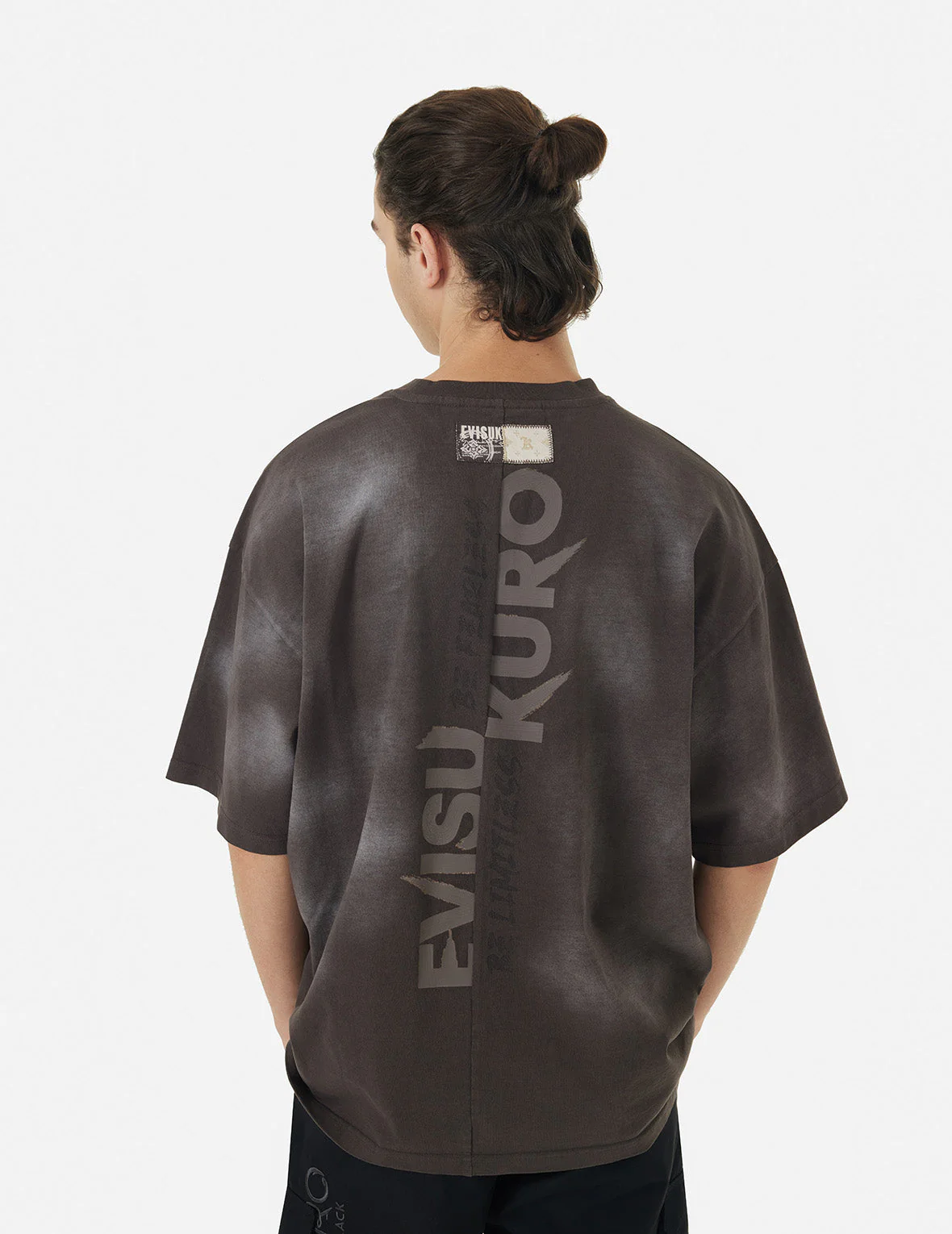 Garment Dyed Calligraphy Logo Print Oversized T-shirt - Image 11