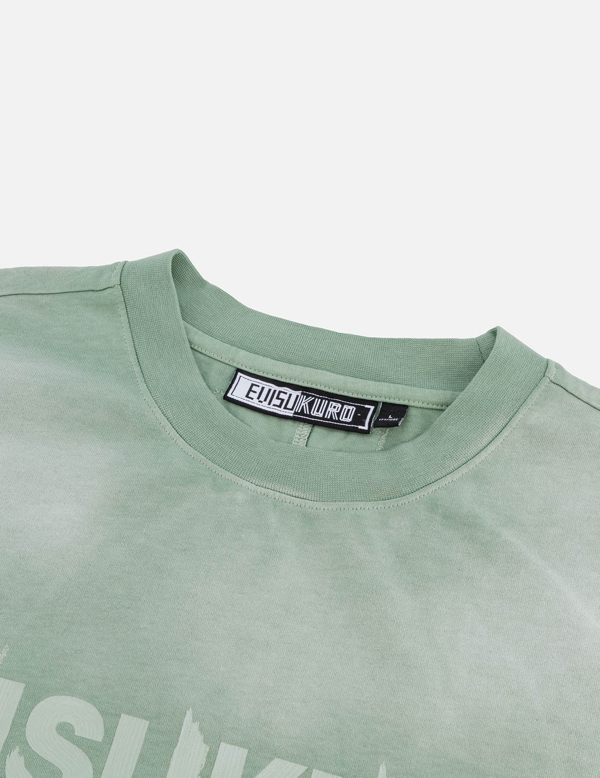 Garment Dyed Calligraphy Logo Print Oversized T-shirt - Image 14