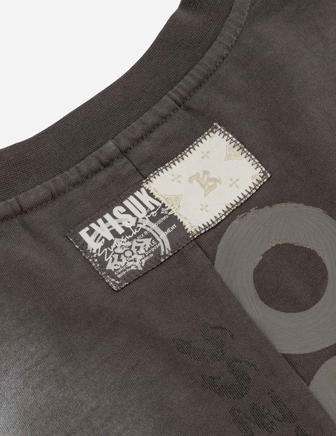 Garment Dyed Calligraphy Logo Print Oversized T-shirt - Image 19