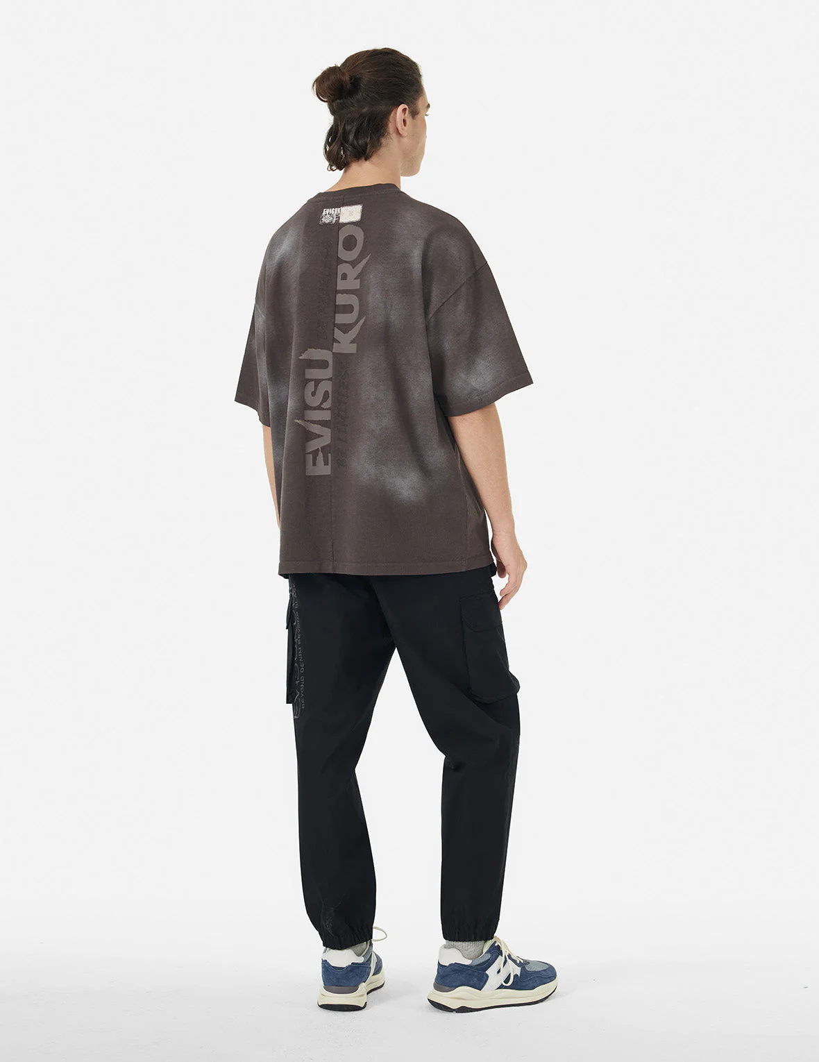 Garment Dyed Calligraphy Logo Print Oversized T-shirt - Image 7