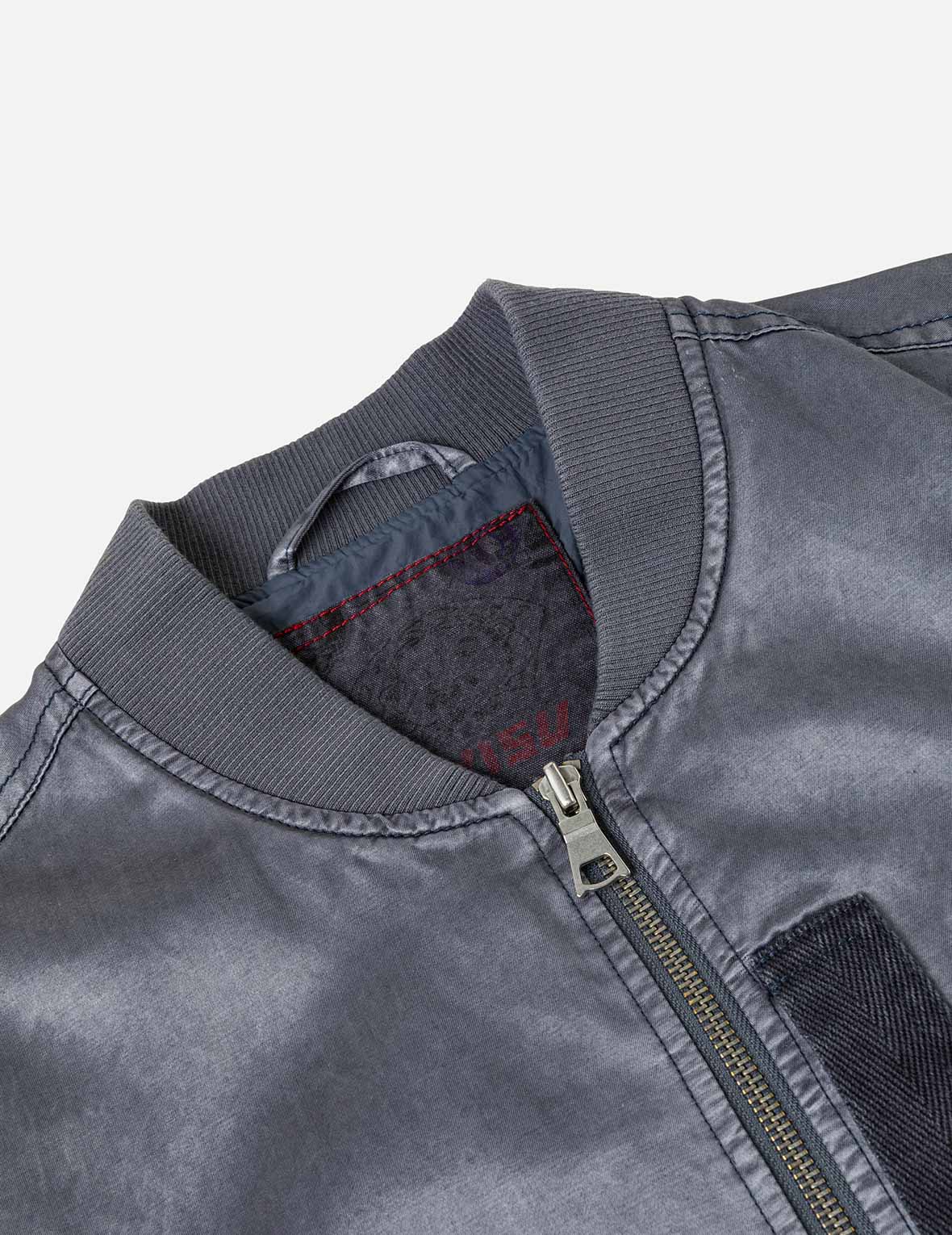 Garment Dyed Daruma Embroidery Bomber Jacket - Image 9