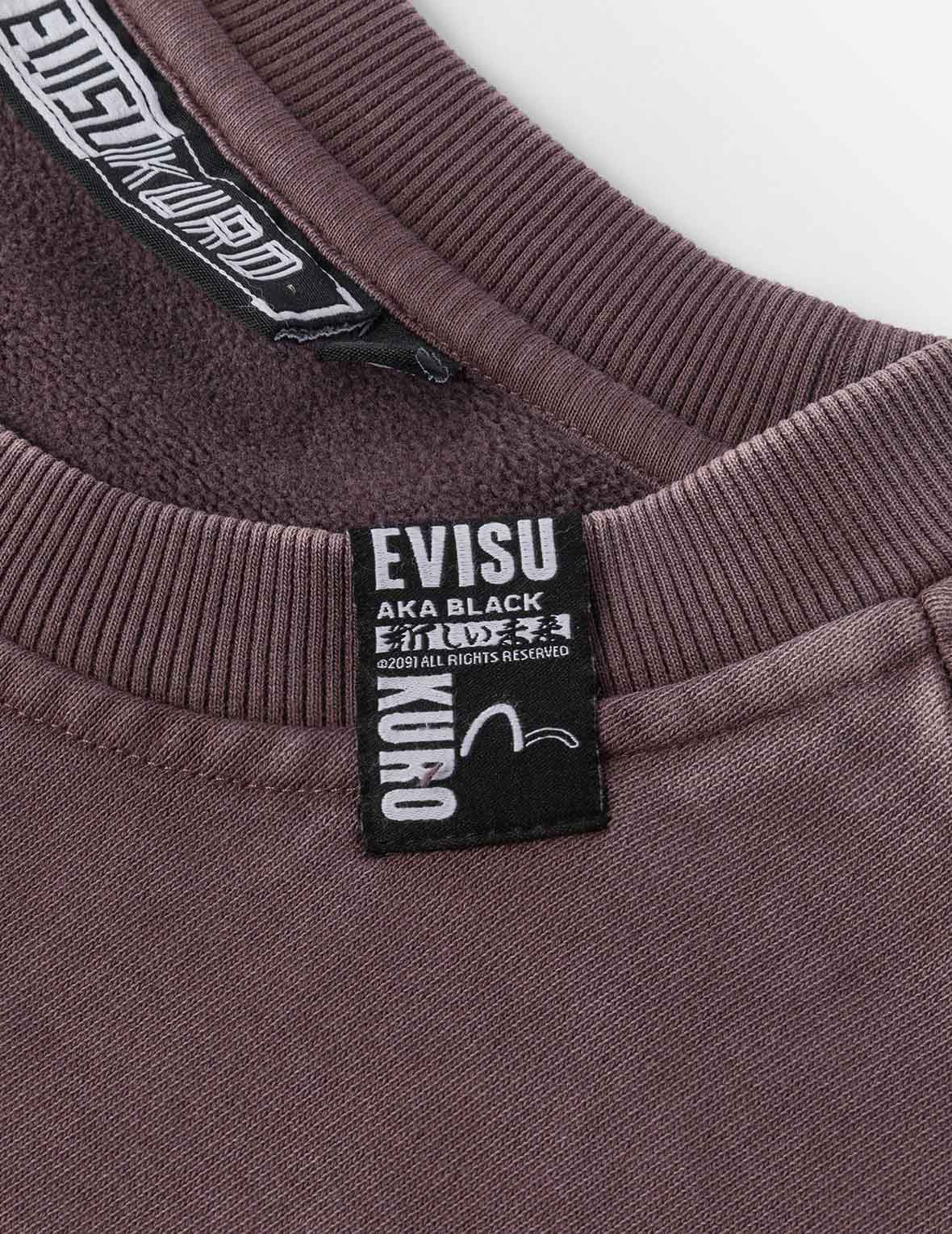Garment Dyed Multi-Logo Print Relax Fit Sweatshirt - Image 9
