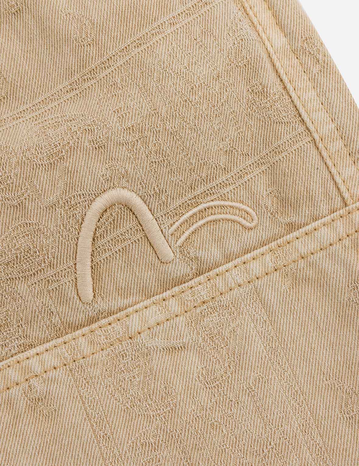 Garment Dyed Paisley Jacquard and Multi-Pocket Relax Fit Pants - Image 4