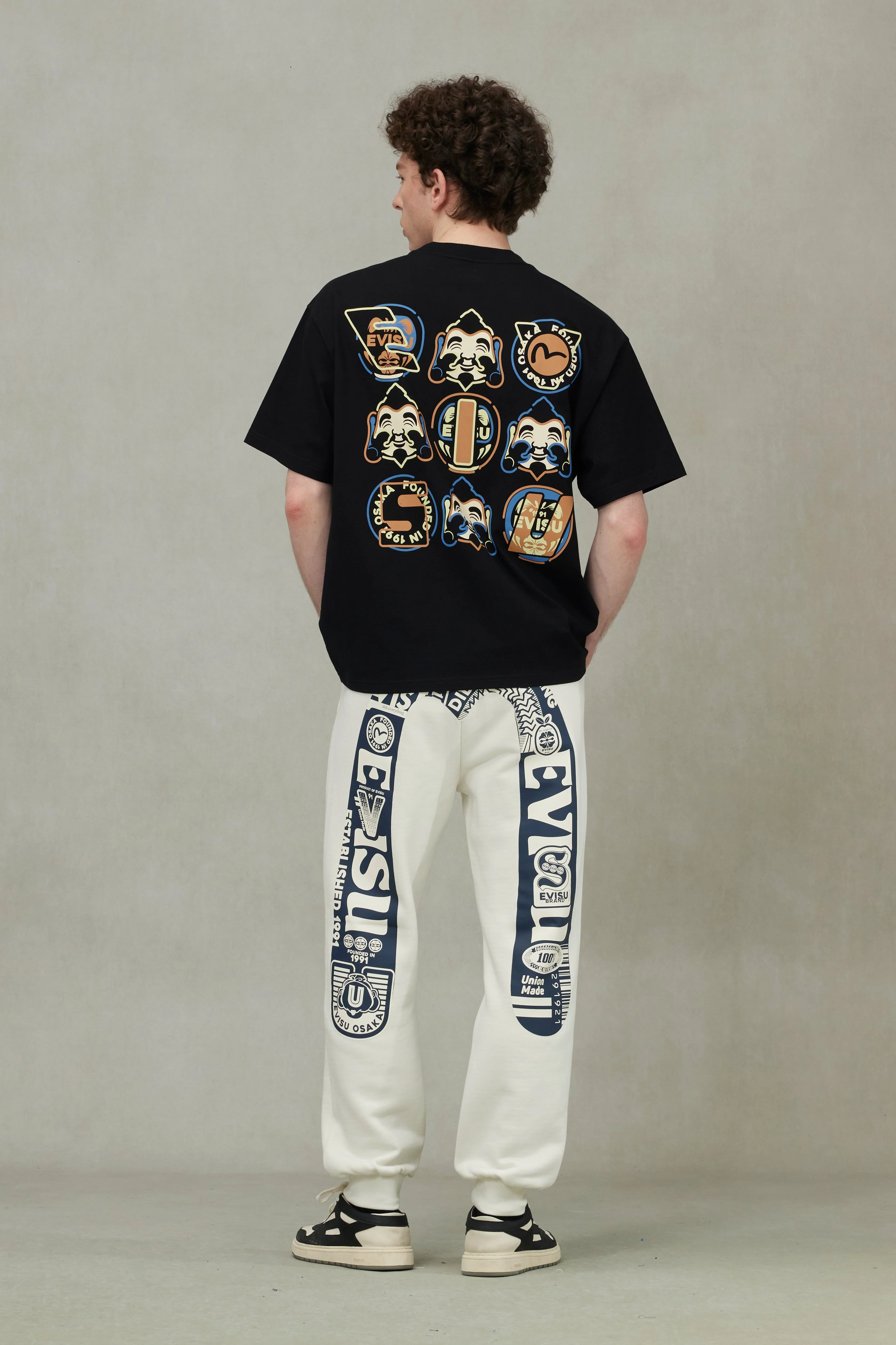 Godhead and Daruma Print Loose Fit T-Shirt - Image 4
