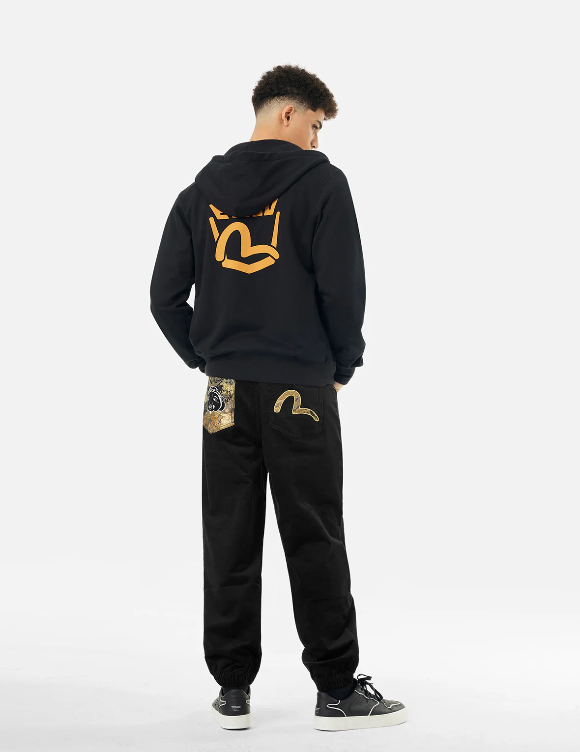 Godhead and Seagull Brocade Appliqué Straight Fit Woven Joggers - Image 5