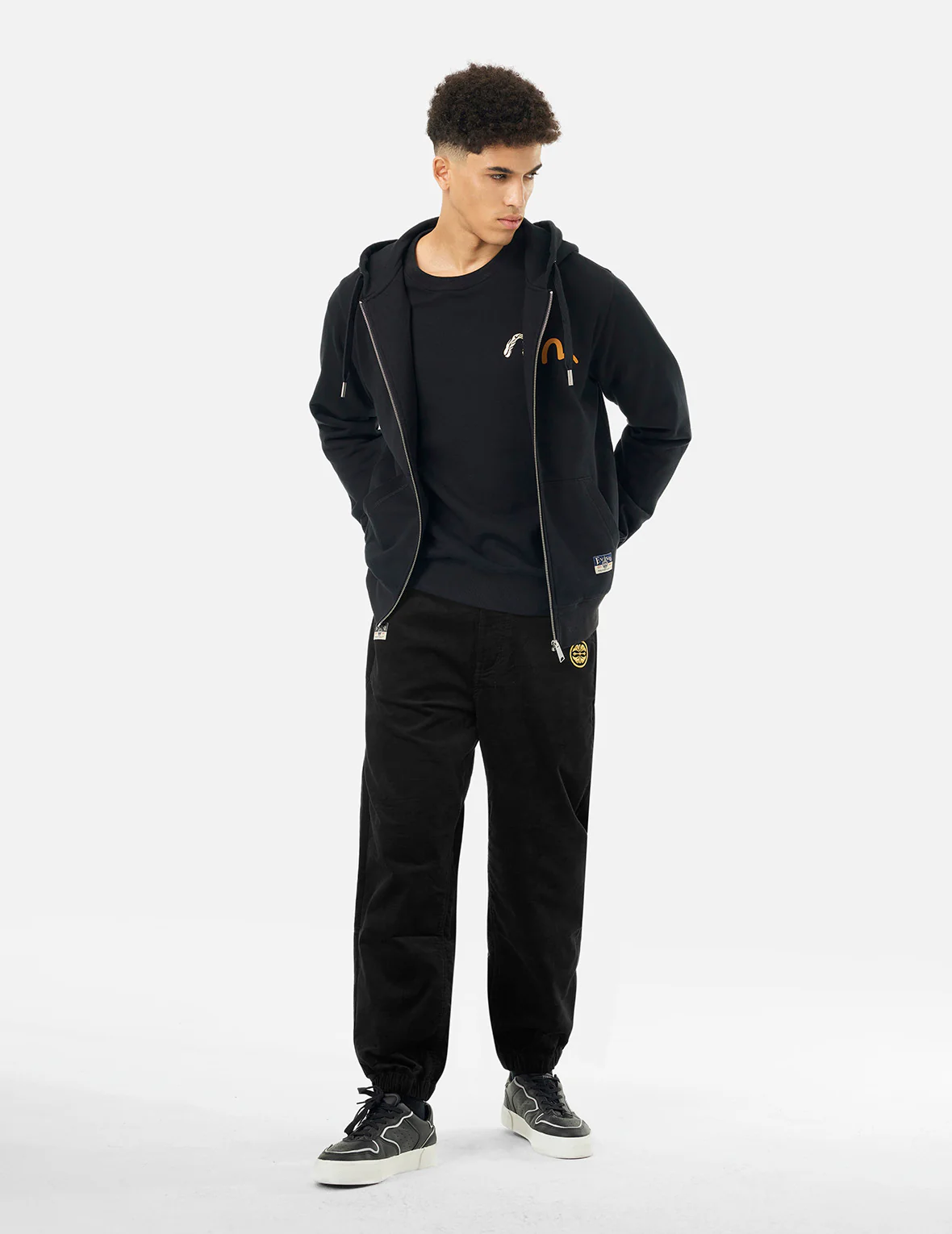 Godhead and Seagull Brocade Appliqué Straight Fit Woven Joggers - Image 6