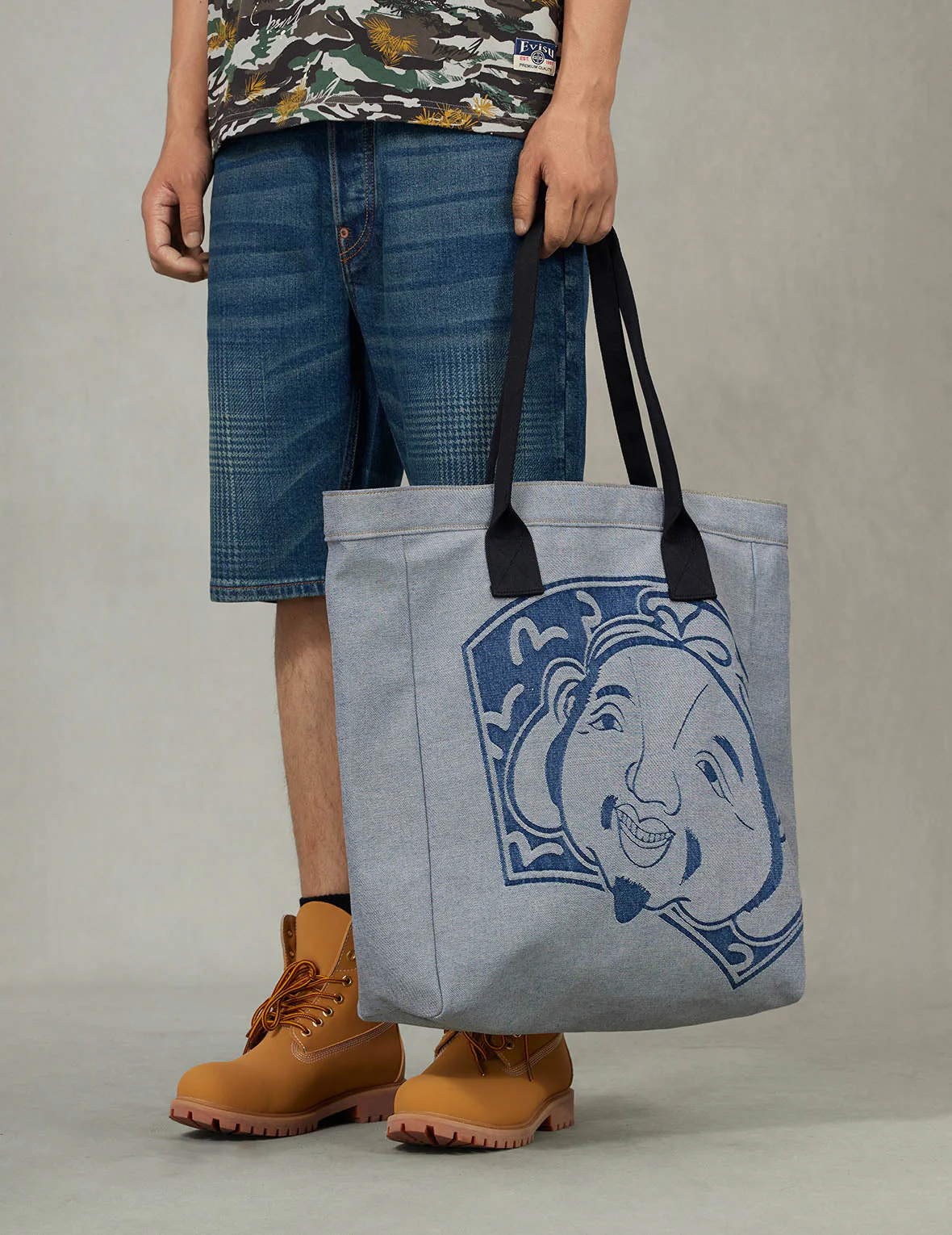 Godhead and Seagull Jacquard Denim Tote Bag - Image 6