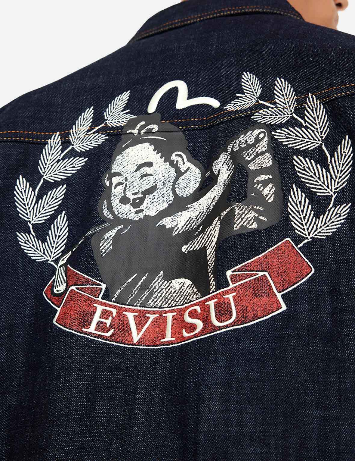 Godhead Golfing Print Regular Fit Denim Jacket - Image 8