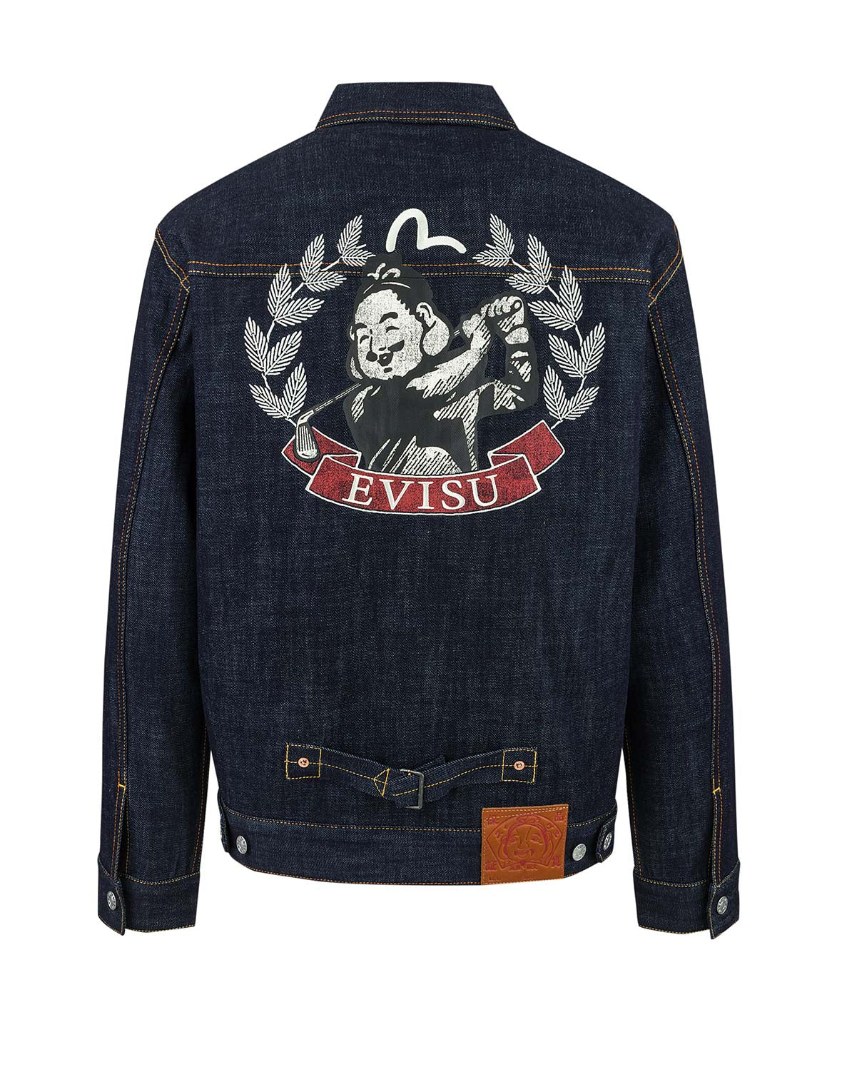Godhead Golfing Print Regular Fit Denim Jacket - Image 9