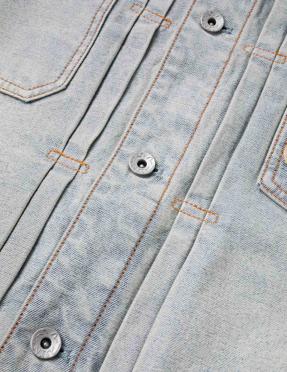 Godhead Jacquard Relax Fit Denim Jacket - Image 11