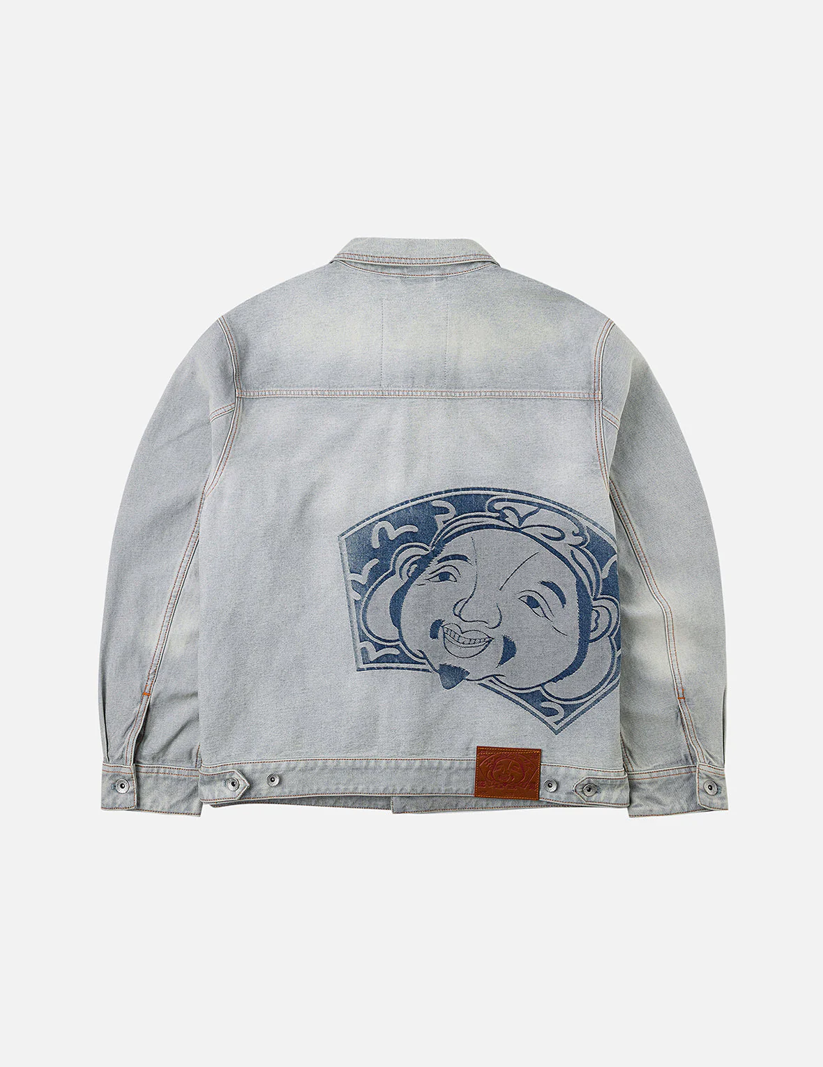 Godhead Jacquard Relax Fit Denim Jacket - Image 3