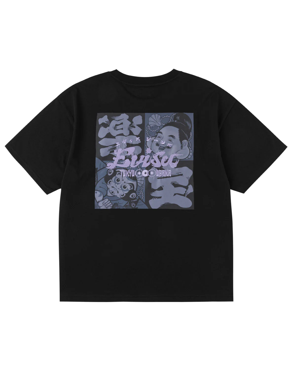 Godhead and Kite Daruma Kerchief Print T-shirt - Image 2