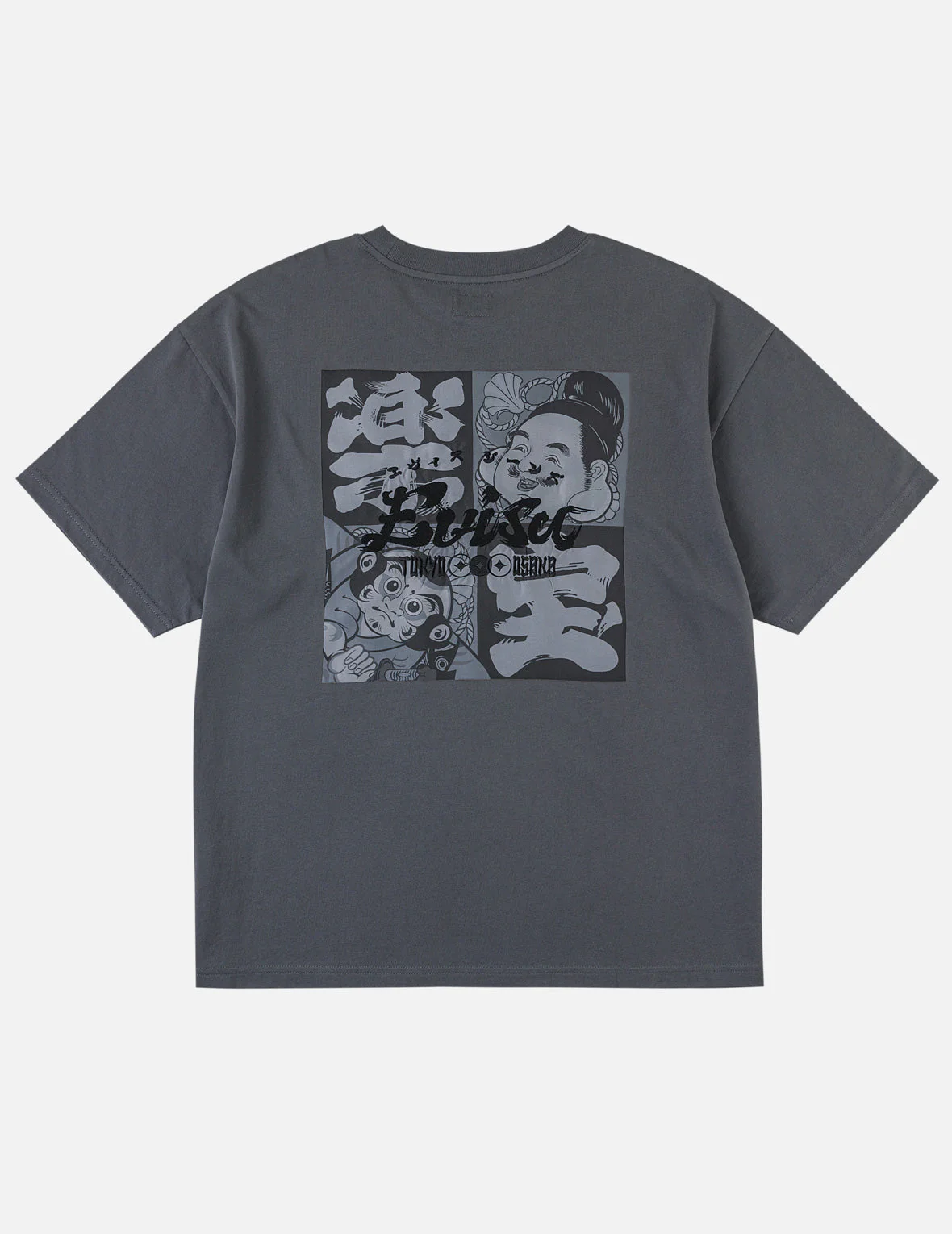 Godhead and Kite Daruma Kerchief Print T-shirt - Image 5