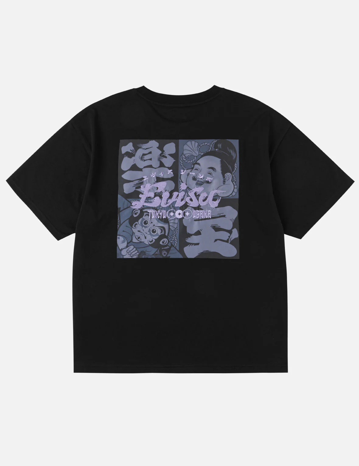 Godhead and Kite Daruma Kerchief Print T-shirt - Image 6
