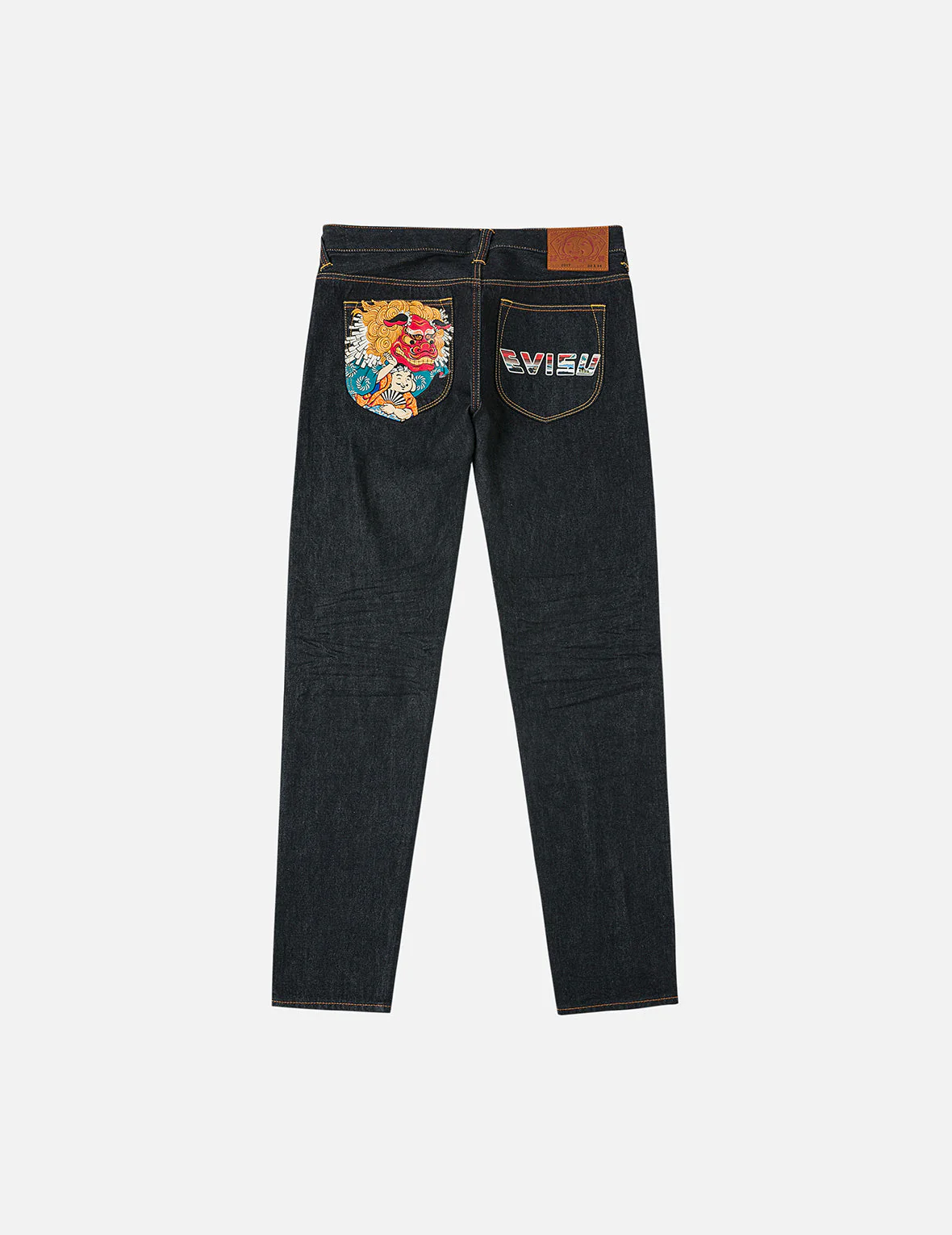 Godhead Lion Dance and Logo Print Taper Fit Jeans #2017 - Image 3
