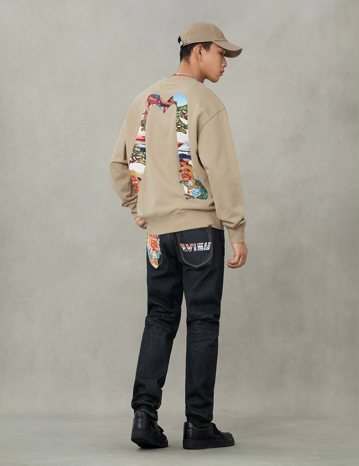 Godhead Lion Dance Daicock Print Loose Fit Sweatshirt - Image 11