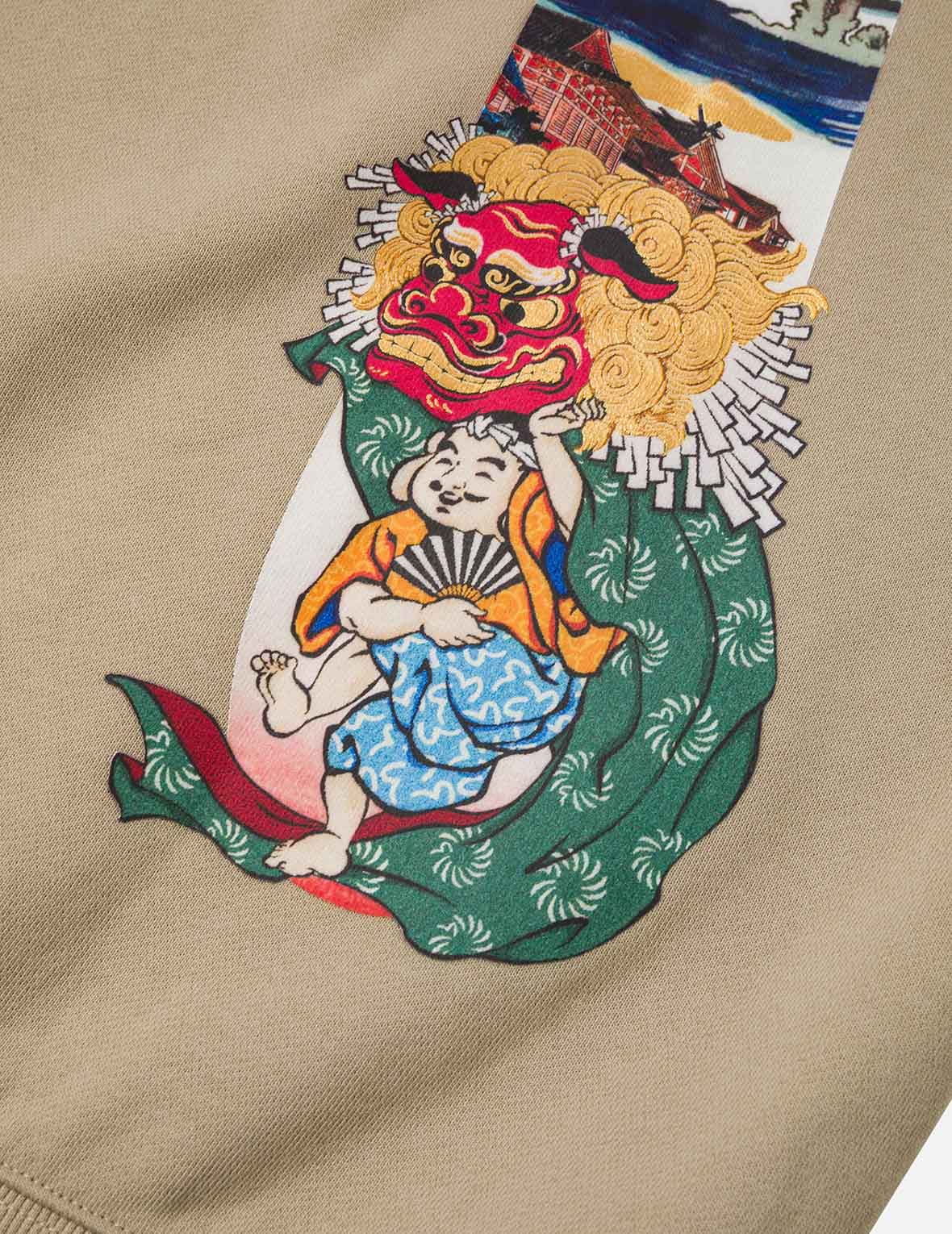 Godhead Lion Dance Daicock Print Loose Fit Sweatshirt - Image 13
