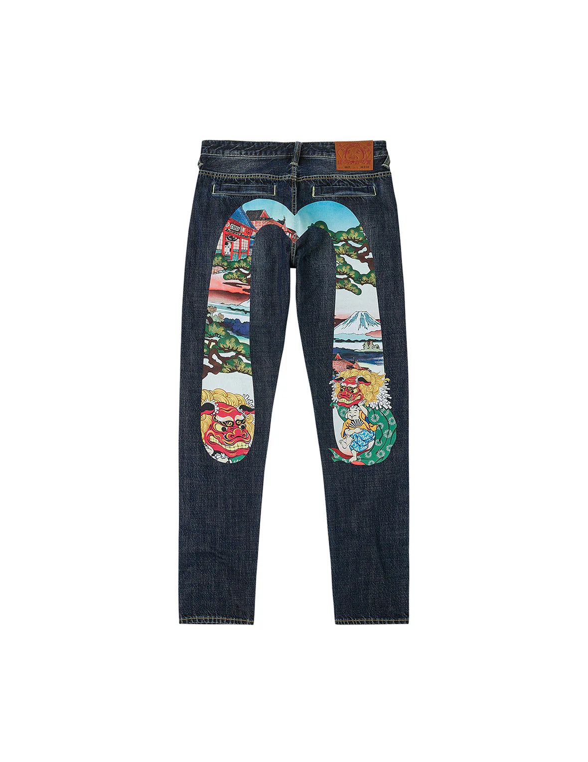 Godhead Lion Dance Daicock Print Taper Fit Jeans - Image 13