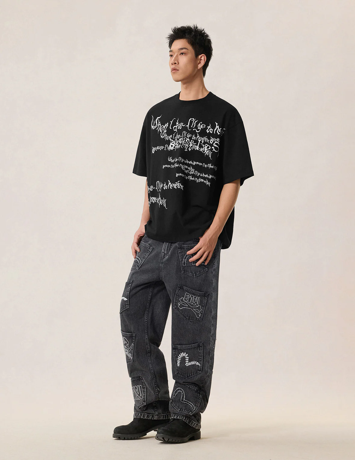 Gothic Handwriting T-Shirt - Image 7