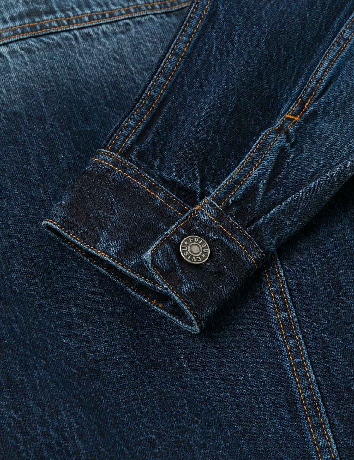Gradient Print Loose Fit Washed Denim Jacket - Image 12