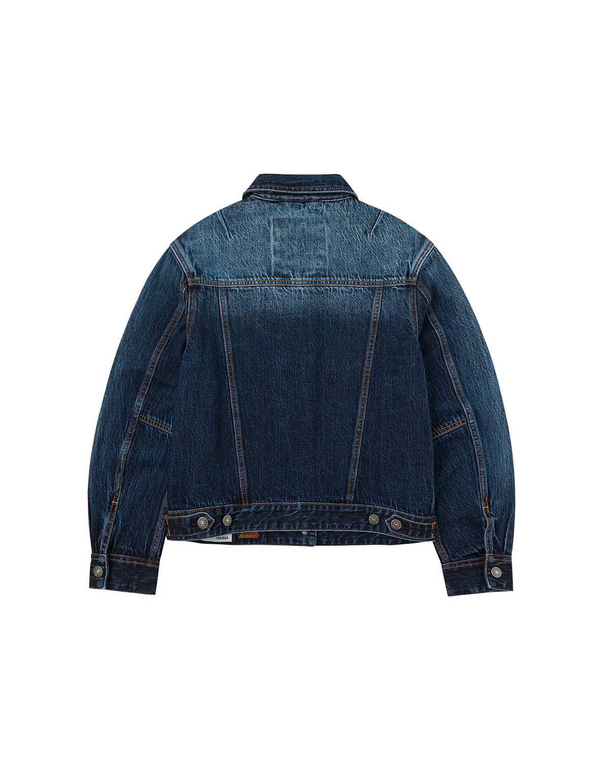 Gradient Print Loose Fit Washed Denim Jacket - Image 2