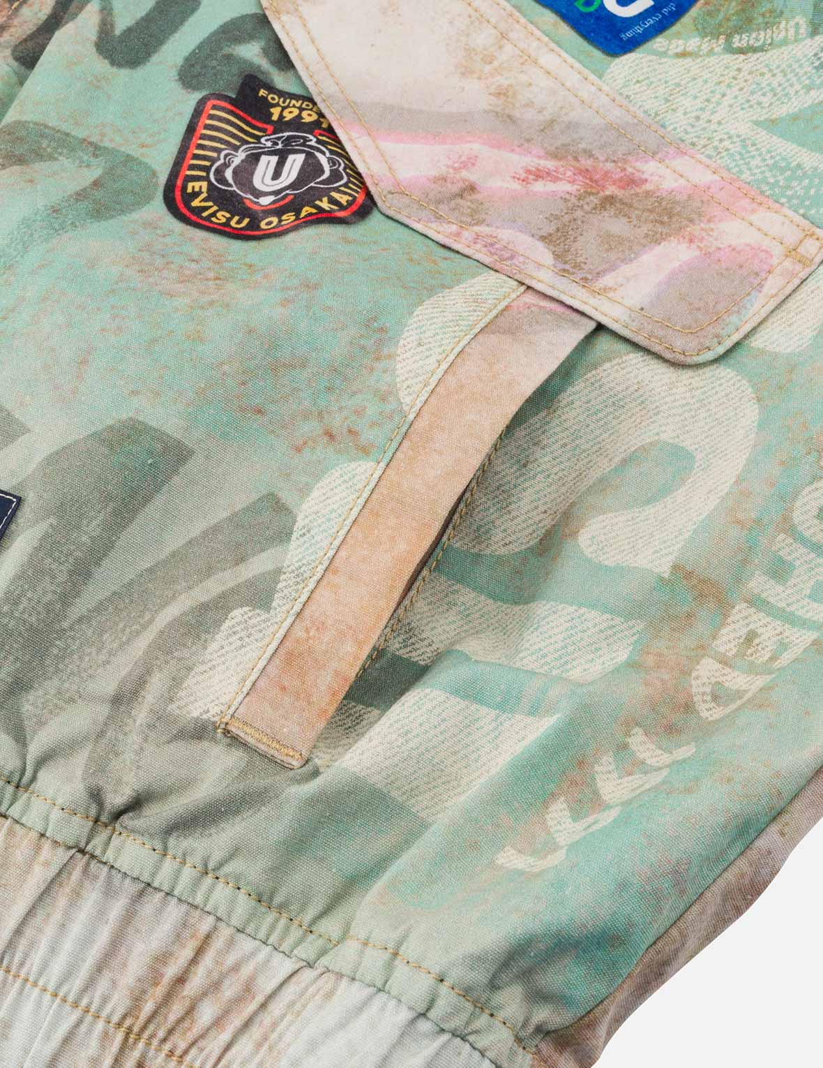 Graffiti Allover Print Boxy Zip Up Jacket - Image 10