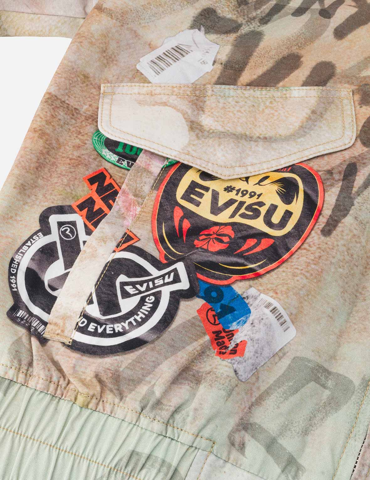 Graffiti Allover Print Boxy Zip Up Jacket - Image 7