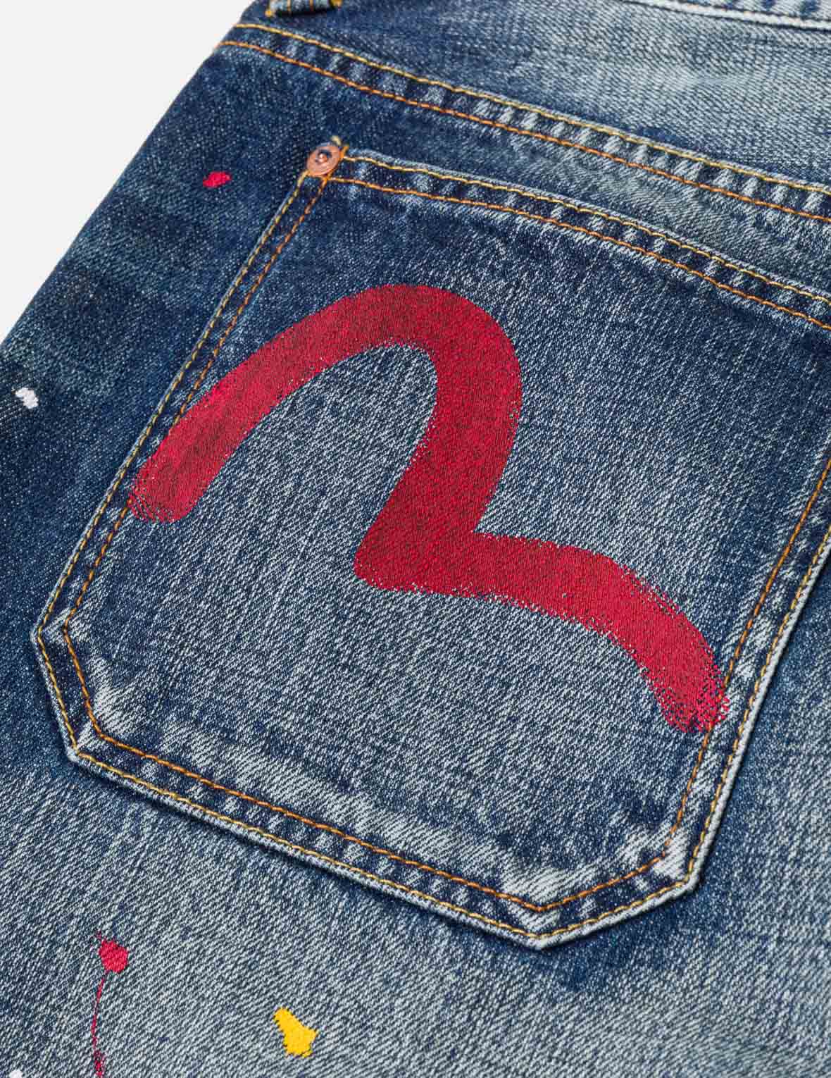 Graffiti Angel Pocket Denim Shorts - Image 6