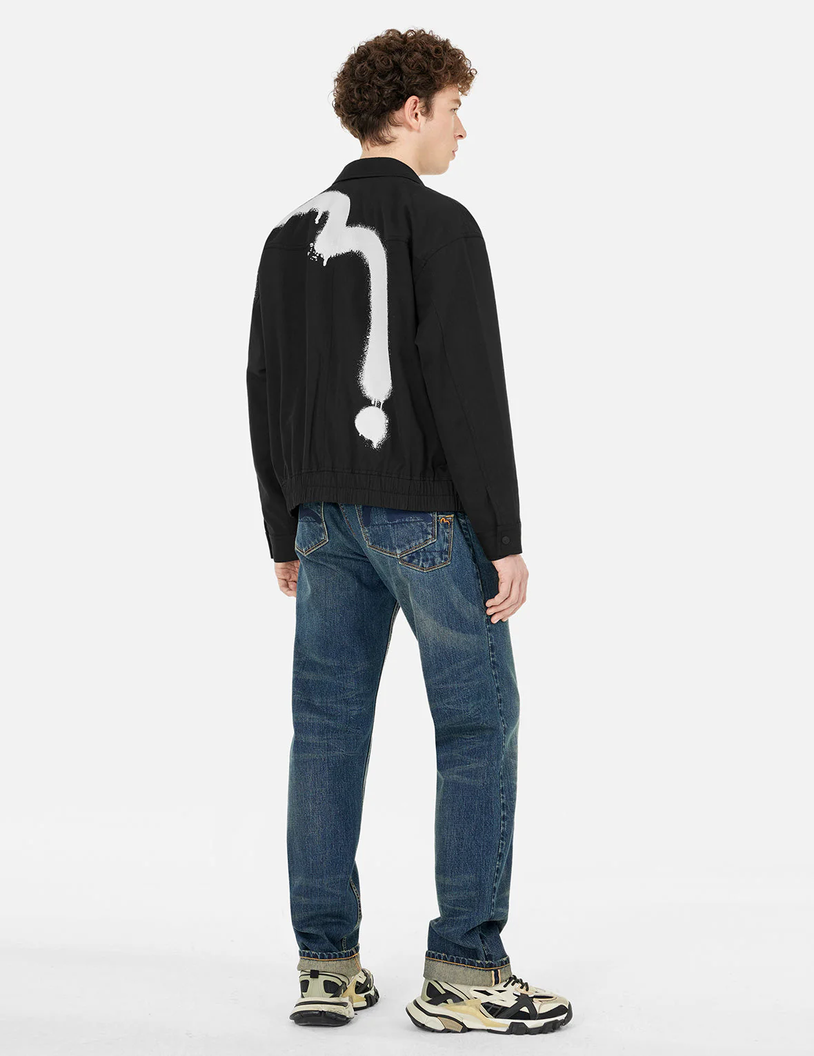 Graffiti Daicock Print Boxy Fit Zip Up Jacket - Image 4