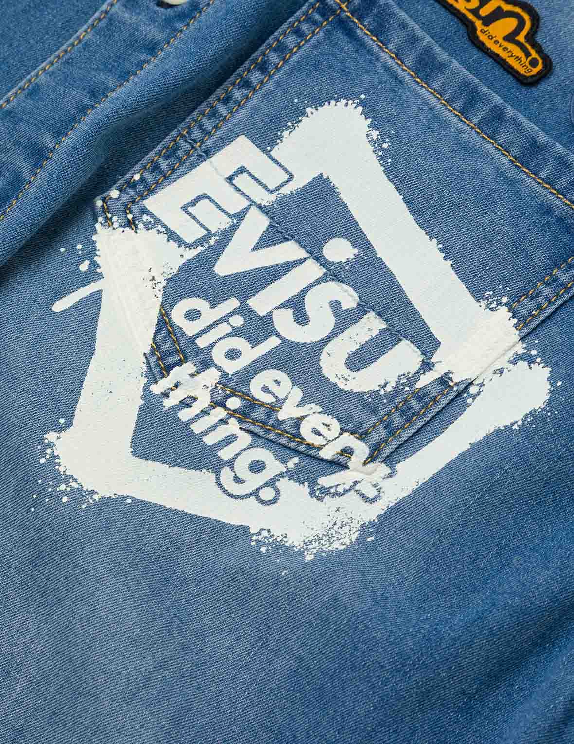 Graffiti Daicock Print Relax Fit Denim Short-Sleeves Shirt - Image 11