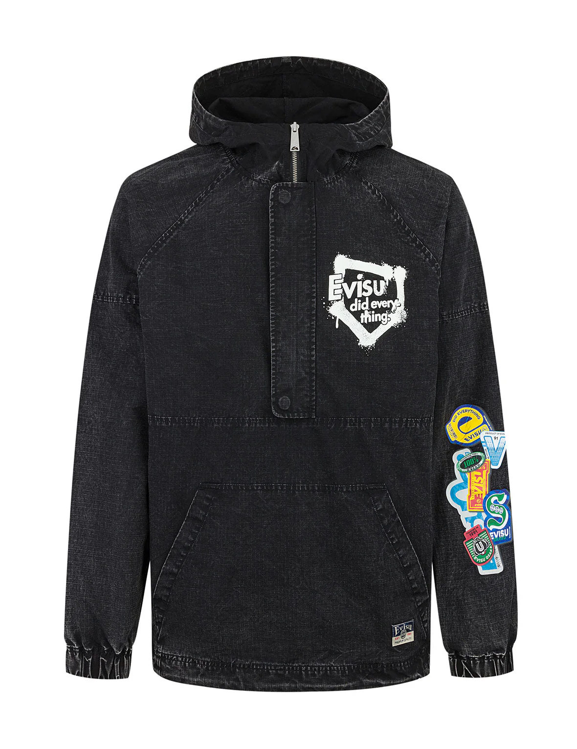 Graffiti Logo Relax Fit Half-Zip Hood Jacket - Image 14