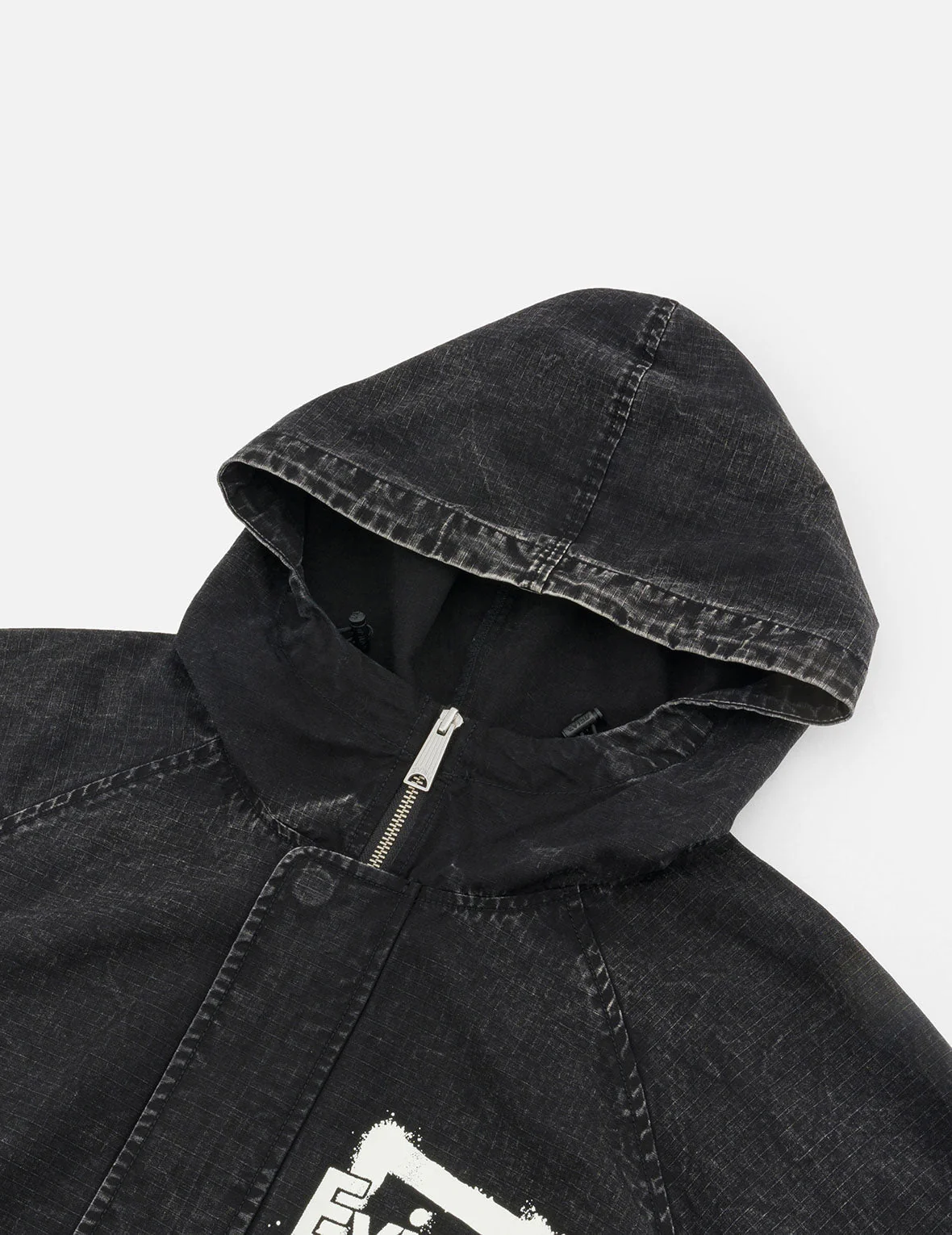 Graffiti Logo Relax Fit Half-Zip Hood Jacket - Image 8