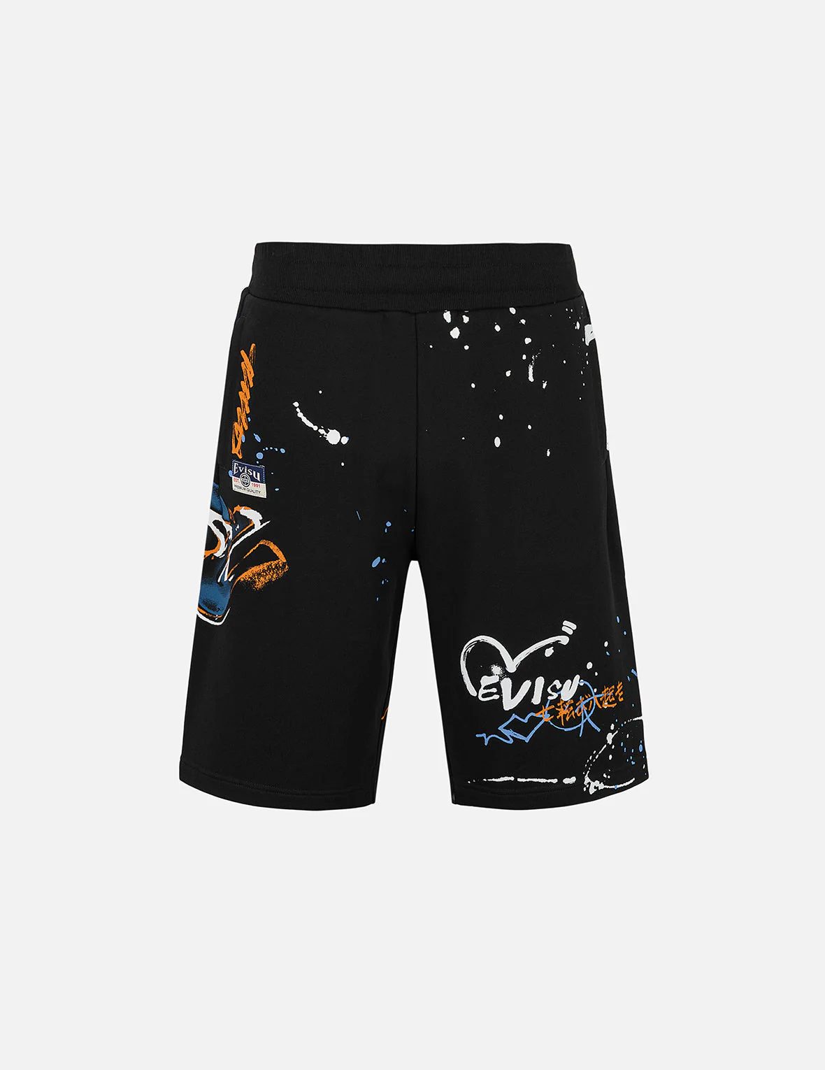 Graffiti Print Regular Fit Sweatshorts - Image 2