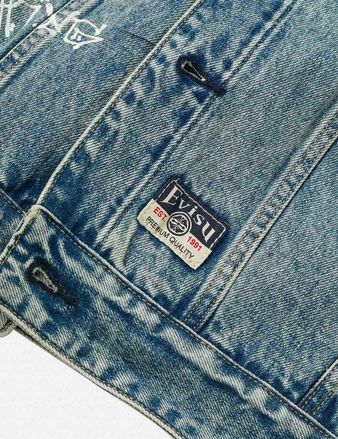 Graffiti Prints Regular Fit Denim Jacket - Image 11