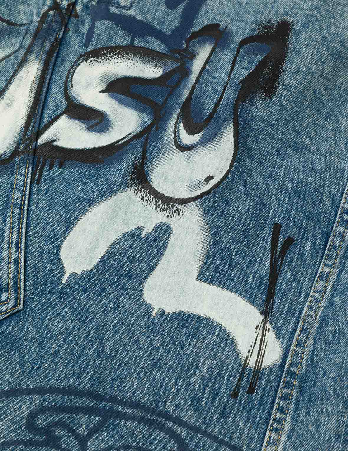 Graffiti Prints Regular Fit Denim Jacket - Image 6