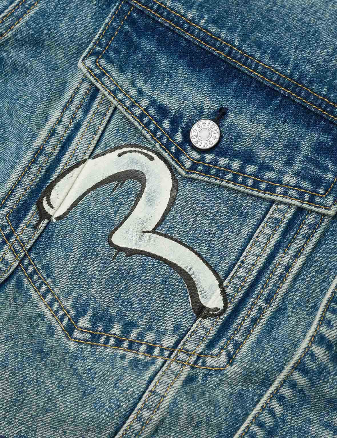 Graffiti Prints Regular Fit Denim Jacket - Image 9