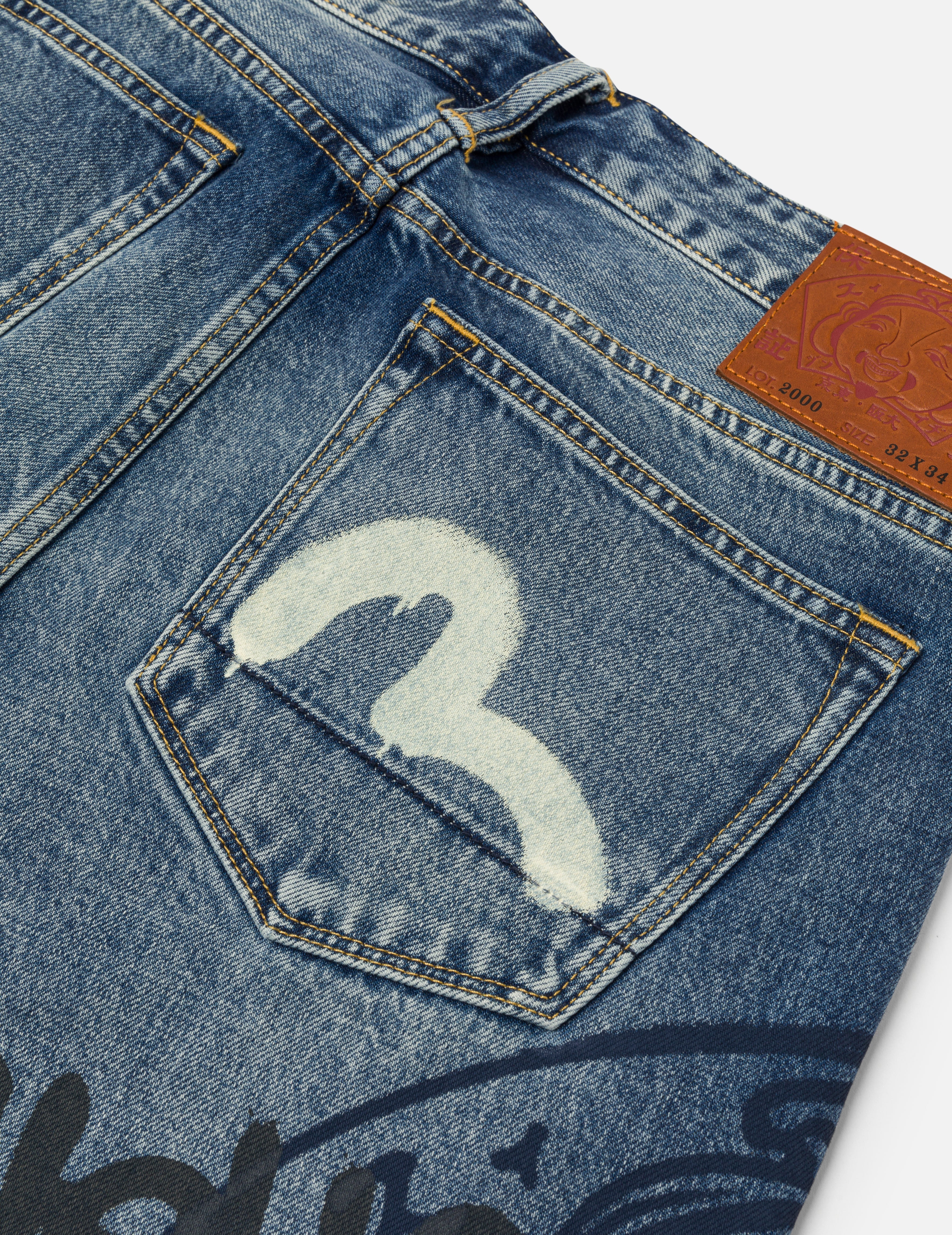 Graffiti Prints Regular Fit Jeans #2000 - Image 12