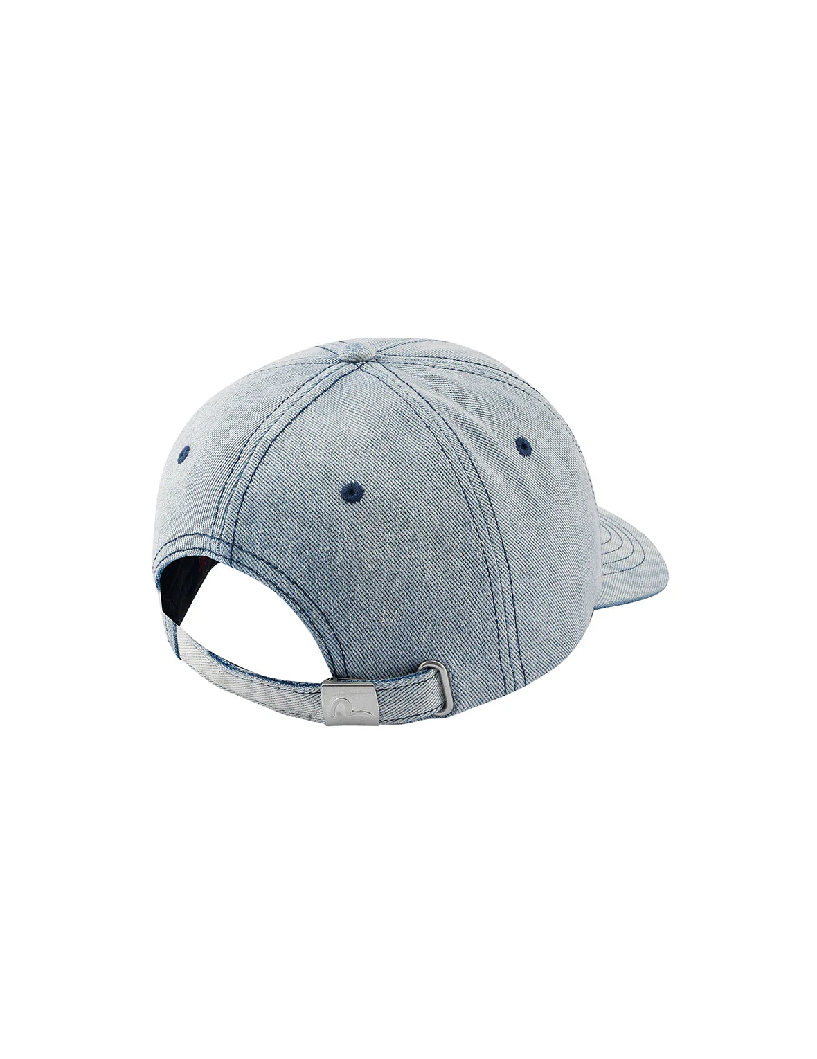 Graffiti Seagull and Logo Print Denim Cap - Image 2