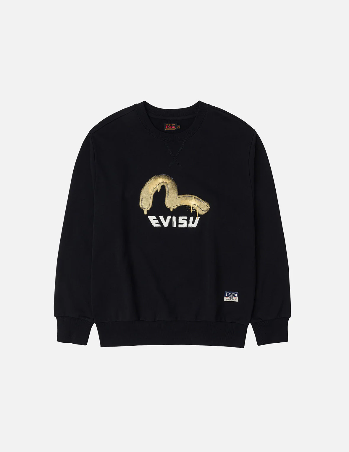 Graffiti Seagull Print and Sashiko Relax Fit Sweatshirt - Image 5