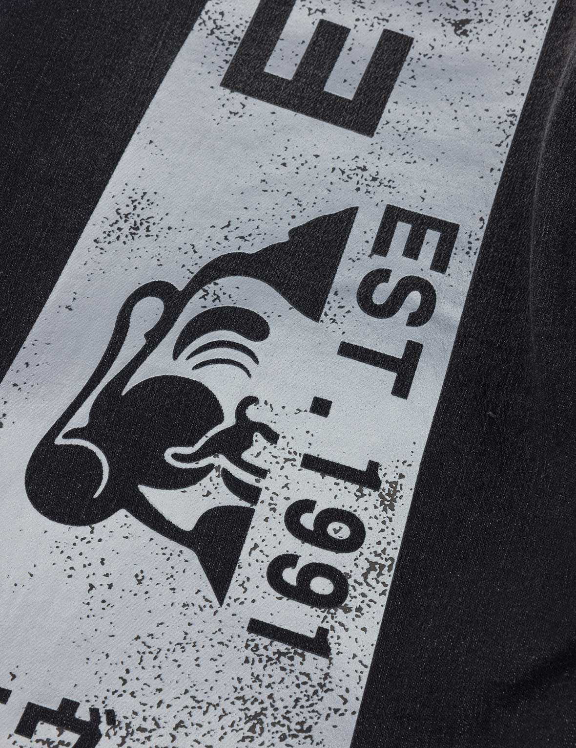 Graffiti-Style Daicock Print Slim Fit Jeans #2010 - Image 9