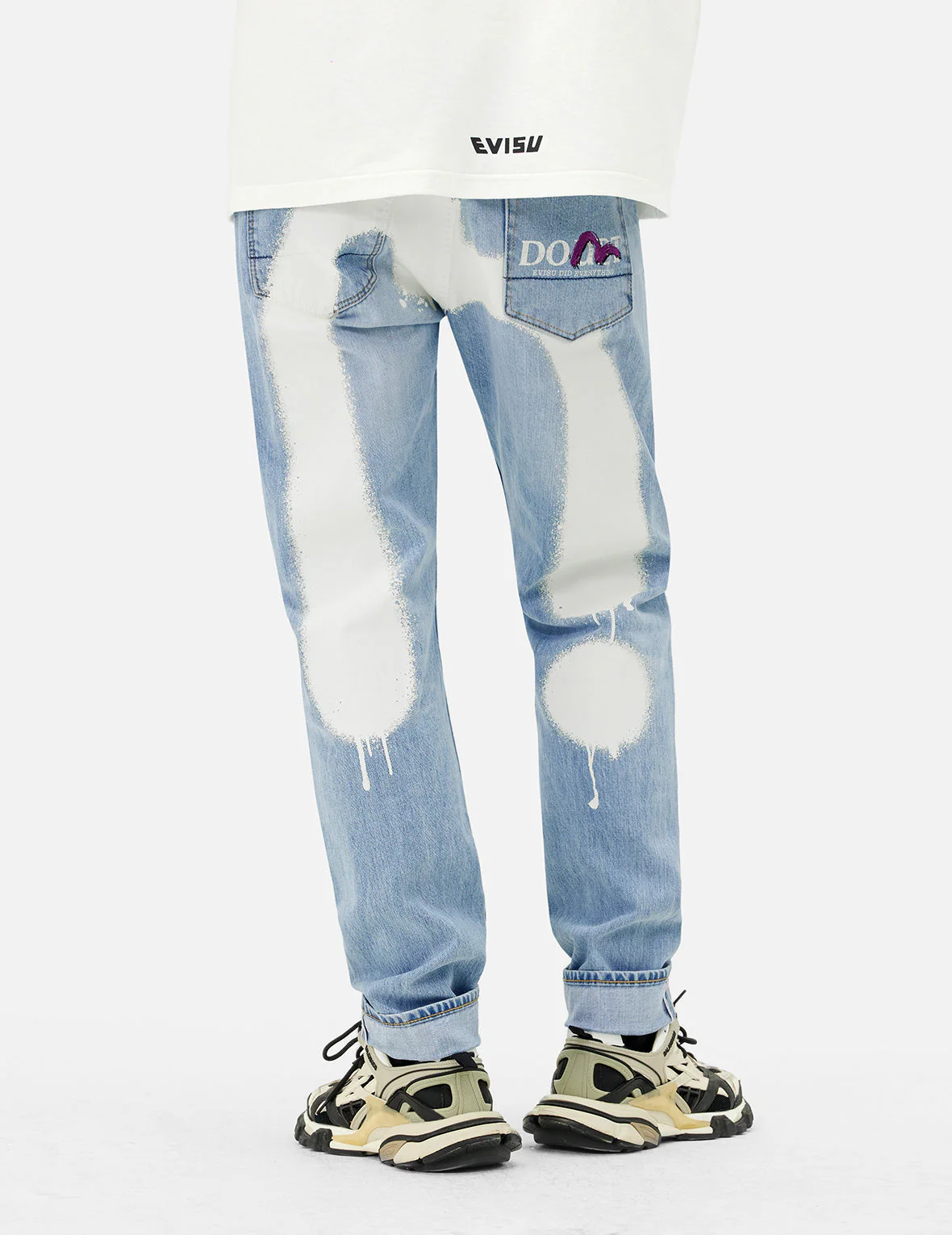 Graffiti-Style Daicock Print Taper Fit Jeans #2017 - Image 5