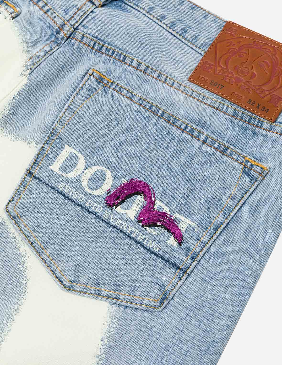 Graffiti-Style Daicock Print Taper Fit Jeans #2017 - Image 6