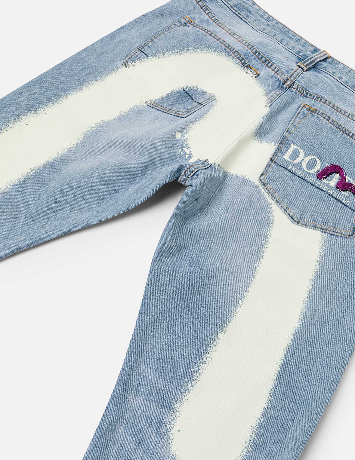 Graffiti-Style Daicock Print Taper Fit Jeans #2017 - Image 7