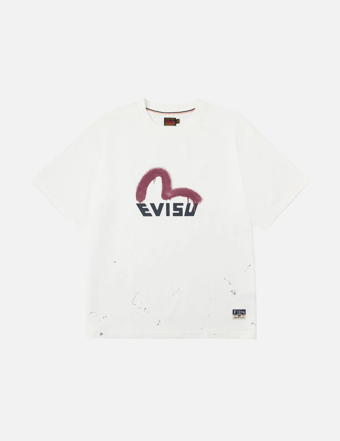 Graffiti-Style Seagull and Logo Print Relax Fit T-Shirt - Image 12