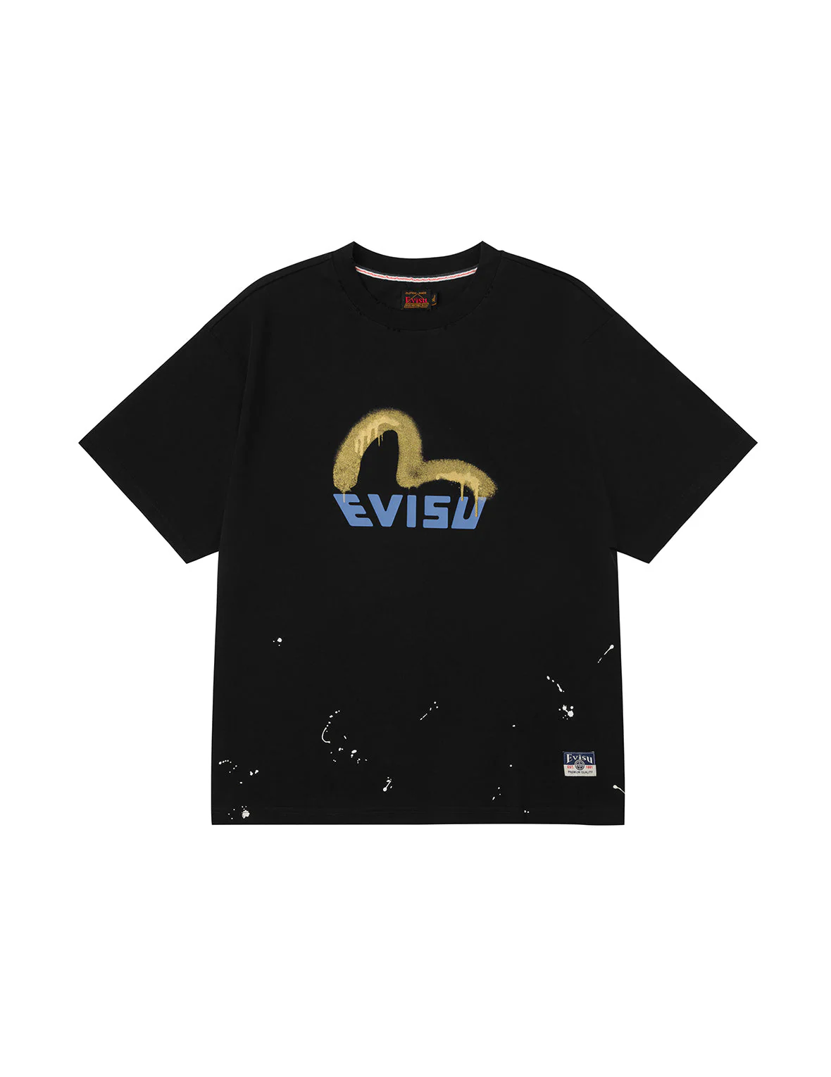 Graffiti-Style Seagull and Logo Print Relax Fit T-Shirt - Image 3