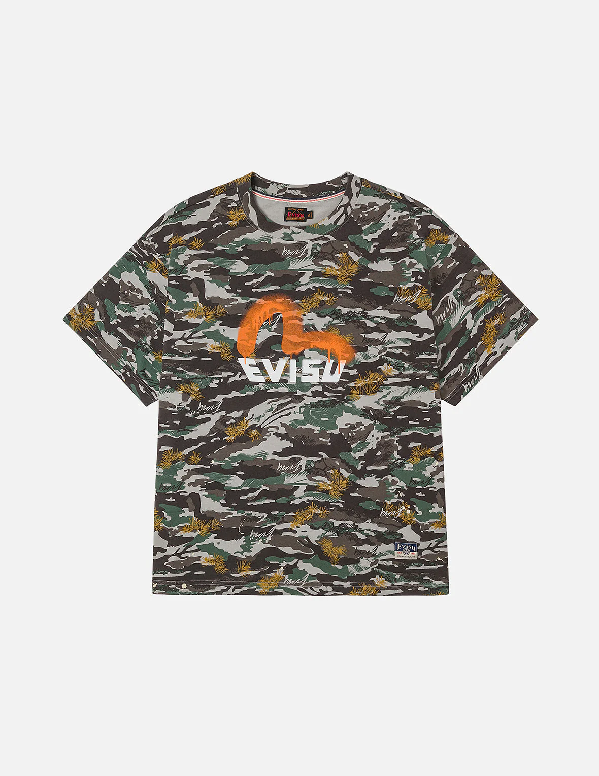Graffiti-Style Seagull and Logo Print Relax Fit T-Shirt - Image 9