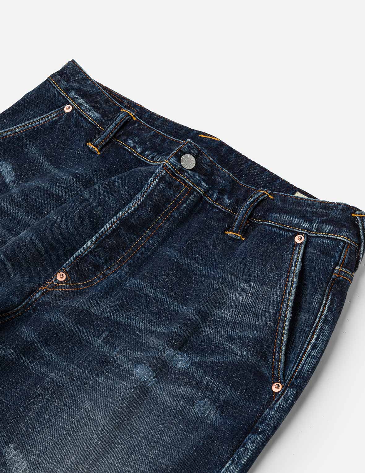 Graffiti-Style Seagull and Logo Print Straight Fit Denim Joggers - Image 7
