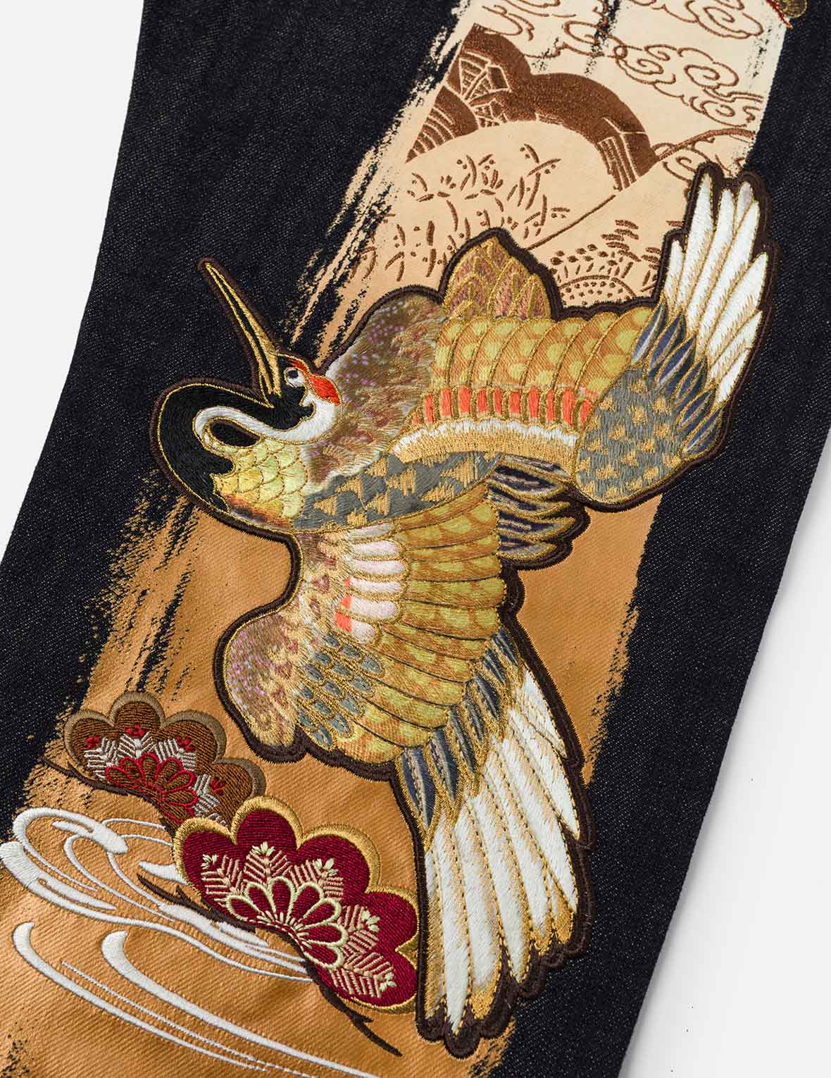 Grateful Crane Daicock Print Taper Jeans - Image 7