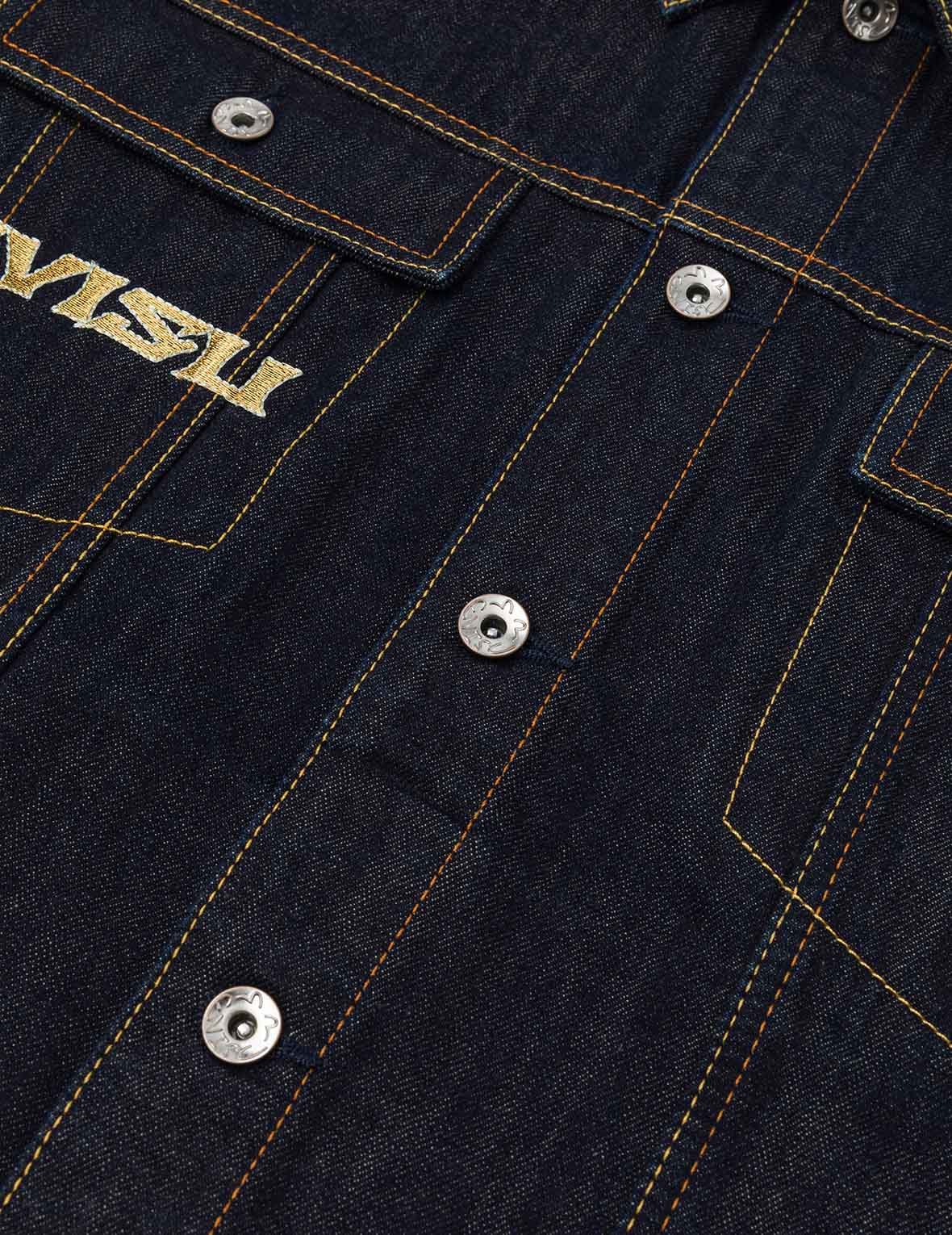 Grateful Crane Embroidery Relax Fit Denim Jacket - Image 11